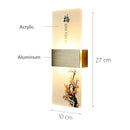 Axyaa Japanese Modern Minimalist Square LED Wall Lamp for Hotel Restaurant Corridor