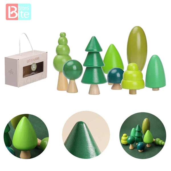 Axya Forest Trees Wooden Building Blocks for Children's Creative Play