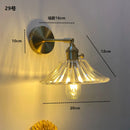 Axyaa Amber Glass LED Wall Sconce Modern Nordic Bedroom Cafe Stair Light Fixtures