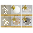 Axyaa Glass Ball Pendant Lamp G9 LED Modern Pendant Light for Living Room