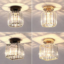 Axyaa Crystal Ceiling Light Modern Decorative Lamp E27 Base Square Round Lighting