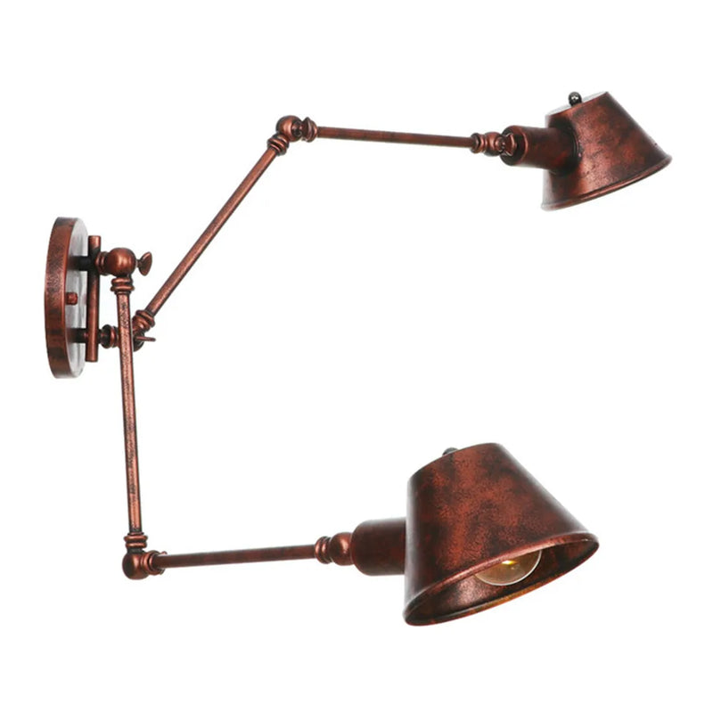 Axyaa Long Swing Arm Wall Lamp Adjustable E27 Bathroom Sconce Fixture