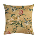 Axyaa Bird Print Cotton Linen Cushion Cover 45X45cm