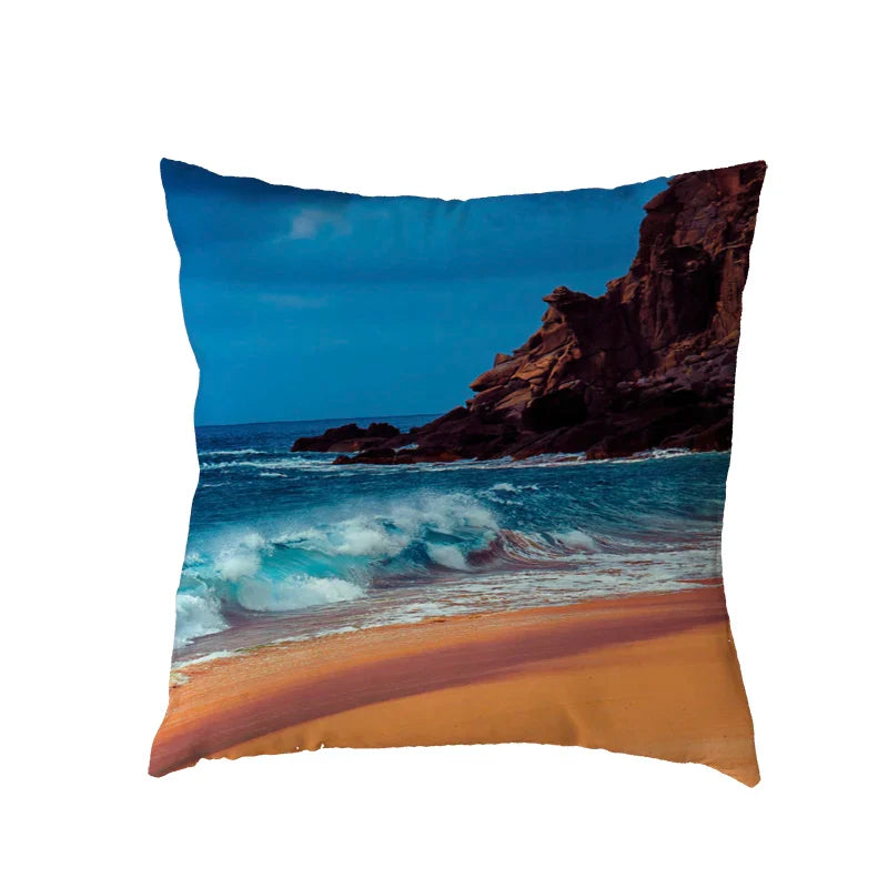 Axyaa Waterfall Maple Lake Forest Decor Pillow Cover Case