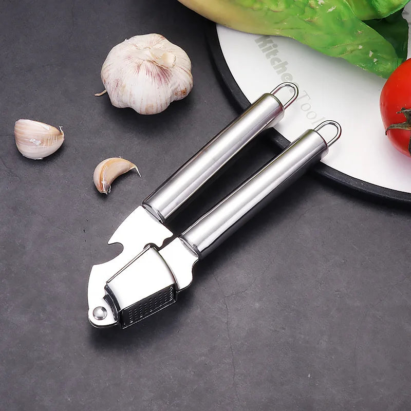 Axyaa Stainless Steel Garlic Press Kitchen Tool Processor Fruit Vegetable Crusher