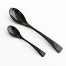 Axyaa Black Stainless Steel Flatware Set, 24 Pieces