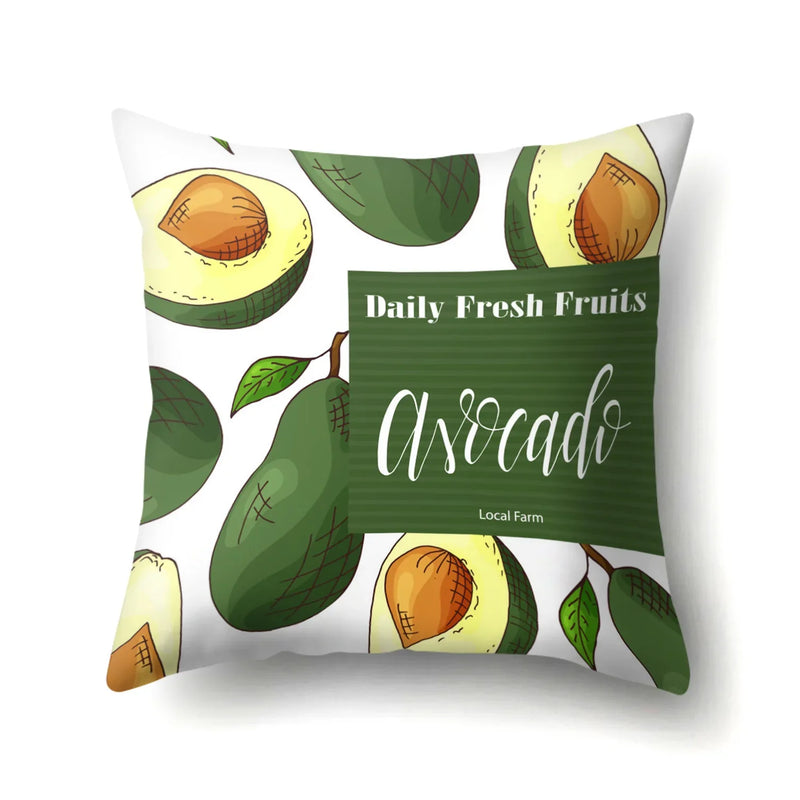 Fresh Fruits Watermelon Throw Pillow Covers by Axyaa