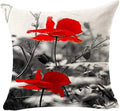 Axyaa Red Poppy Watercolor Cushion Cover
