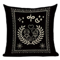 Axyaa Mexico Skull Decor Pillow Cover - Black Tarot Horror Ghost Home Decor