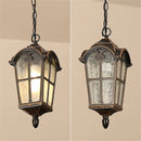Axyaa Outdoor Glass Lantern Pendant for Porch with Hanging Lights