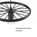 Axyaa Industrial Wheel Chandelier for Cafe, Bar, and Dining Room