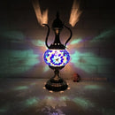 Axyaa Hand-inlaid Glass Mosaic Table Lamp - Moroccan Style Decor for Bedroom & Living Room