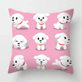 Axyaa Dog Print Cushion Cover 45X45CM Home Sofa Decor Pillow Case
