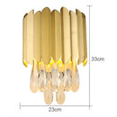Axyaa Crystal Wall Lamp: Modern Luxury Lighting for Bedroom and Living Room