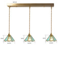 Axyaa Glass Copper LED Pendant Lamp Japanese Vintage Style for Bedroom Bar Cafe