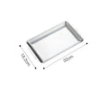 Axyaa Stainless Steel Food Storage Tray Shallow Sushi BBQ Plate Fruit Vegetable Kitchen Pan