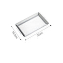 Axyaa Stainless Steel Food Storage Tray Shallow Sushi BBQ Plate Fruit Vegetable Kitchen Pan