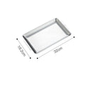 Axyaa Stainless Steel Food Storage Tray Shallow BBQ Sushi Dish Fruit Plate