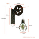Axyaa Vintage Iron Wall Light: Flexible Industrial Loft Sconce