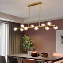 Axya Glass Ball LED Pendant Lights - Black Gold Chandeliers for Home Decoration