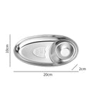 Axyaa Stainless Steel Seasoning Dish Sauce Tray Hot Pot BBQ Dipping Bowl
