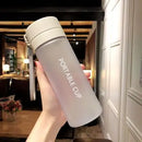 Axyaa Frosted Plastic Water Bottle with Tea Strainer, BPA-Free, Sporty, Portable, Large Capacity