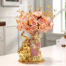 Axyaa Gold Glass Vase Light Luxury Decor for Modern Living Rooms