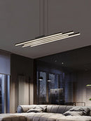 Axyaa Black Nordic Chandelier LED Light, Modern Minimalist Design for Living Room