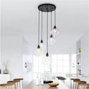 Axyaa Hand Blown Clear Glass Globe Lampshade with 2 Ends Opening
