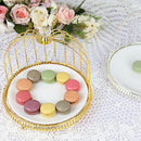Axya Two-Tier Ceramic and Metal Cake Stand Display Tray