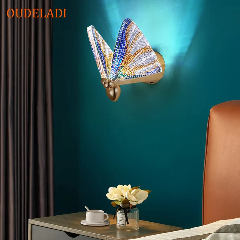 Axya Butterfly Wall lamp: Modern Minimalist Nordic Luxury Bedroom Staircase Lighting