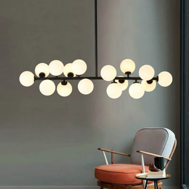 Designer Molecule Glass Pendant Lamp for Living Room by Axyaa