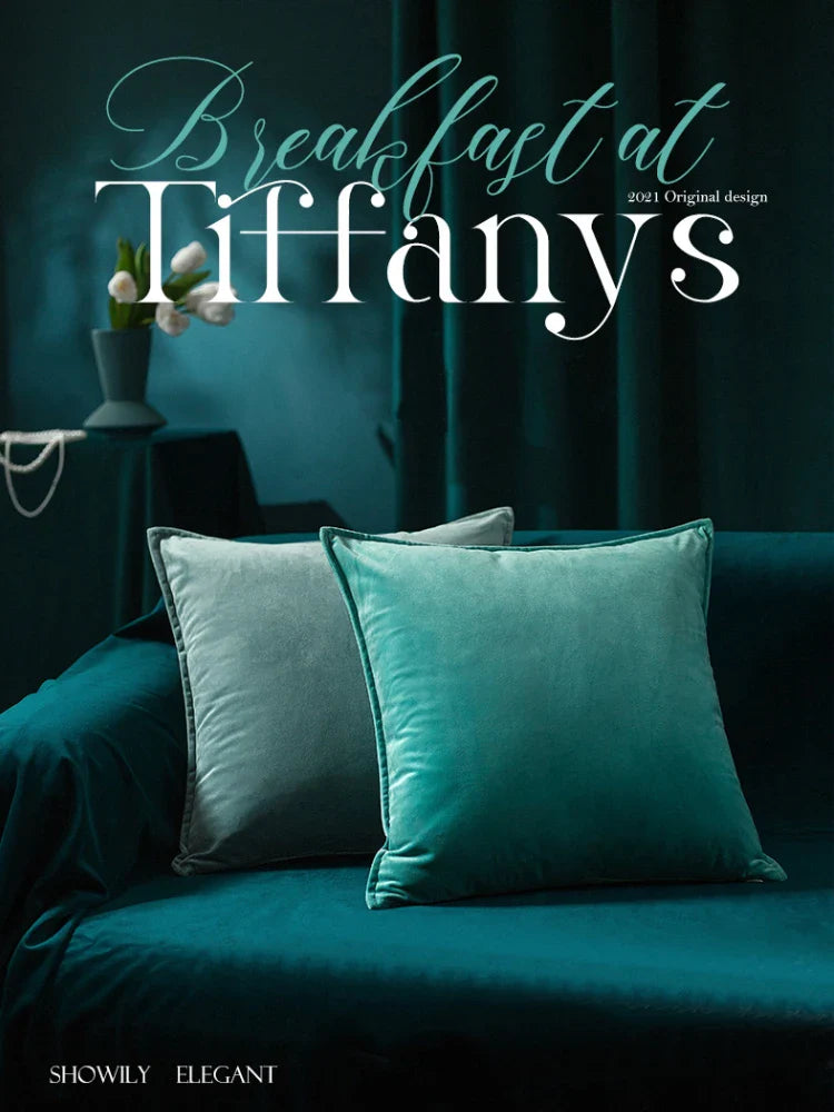 Velvet Cushion Cover 30x50cm for Sofa Décor by Axyaa