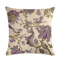 Axyaa Bird Print Cotton Linen Cushion Cover 45X45cm