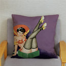 Axyaa European Sexy Women Polyester Cushion Cover 45x45cm - Chic Home Decor