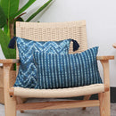 Axyaa Ink Blue Tassel Cushion Cover for Home Decor Bedroom Living Room