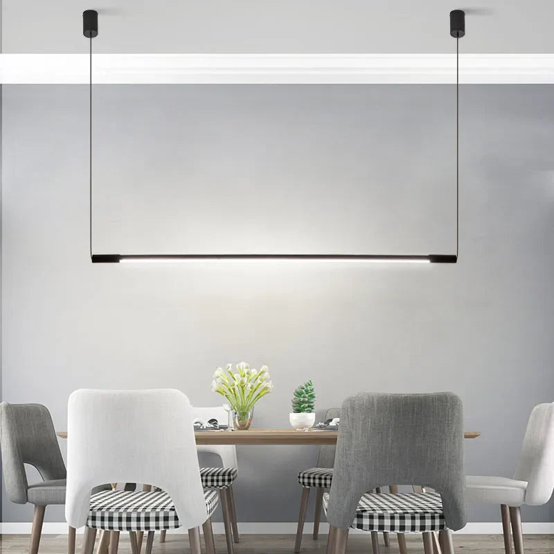 Nordic Designer Linear Pendant Light for Kitchen Island and Dining Table by Axyaa.