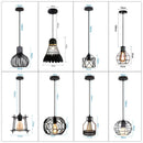 Axyaa Loft Cage Pendant Lamp Retro Industrial Nordic Black Iron Hanging Lights