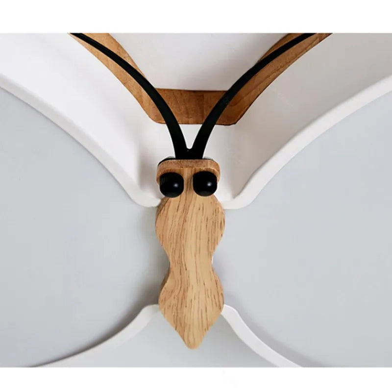Axyaa Led Butterfly Chandelier for Kids Room-Bedroom, Modern Wood Ceiling Light