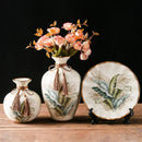 Axyaa Ceramic Vase Set for Home Decor - 3 Piece Wobble Plate Arrangement