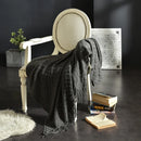 Axyaa Nordic Knit Throw Blanket Yellow Plaid 130x230cm