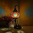 Axyaa Turkish Mosaic Table Lamp: Handcrafted Vintage Art Deco Glass Bedside Light