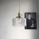 Axyaa Japanese LED Glass Pendant Lamp Modern Hanging Light for Home Decor
