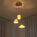 Axyaa Glass LED Pendant Lights: Modern Nordic 3-Head Fixture for Home Dining, Cafe & Bar