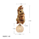 Axyaa Nordic Resin Wall Lamps - Squirrel Owl Light Fixtures for Kids' Room & Study