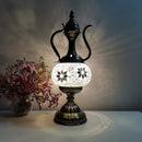 Axyaa Hand-inlaid Glass Mosaic Table Lamp - Moroccan Style Decor for Bedroom & Living Room