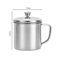 Axyaa Stainless Steel Travel Mug with Lid - Durable, Thicken, Reusable - Father's Gift