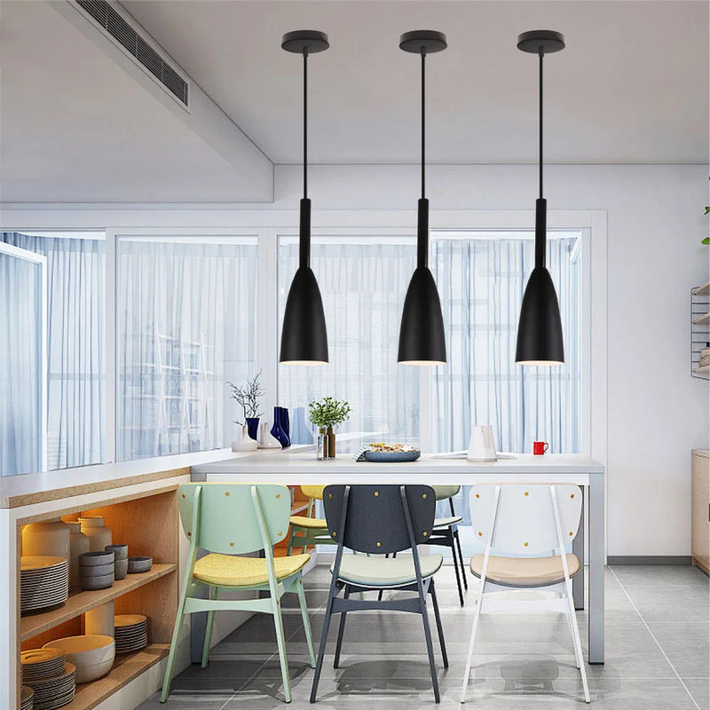 Nordic Minimalist Pendant Lights for Kitchen Island Dining Table - Axyaa E27 Lighting