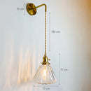 Axyaa Adjustable LED Glass Wall Sconce for Modern Bedroom Decor