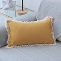 Axyaa Boho Tassled Cushion Cover in Beige/Grey/Blue/Yellow, 30x50cm/45x45cm